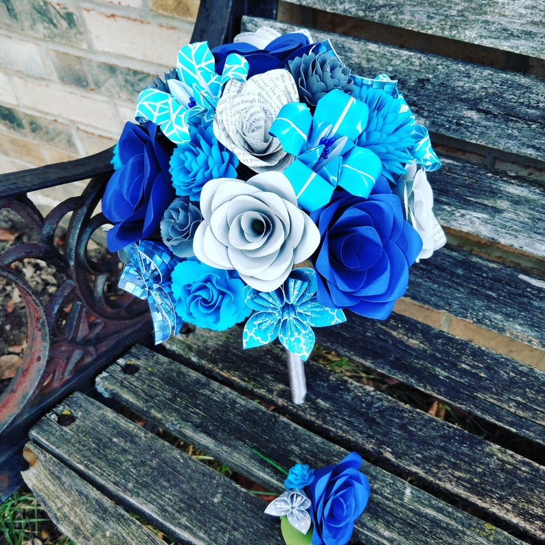 Custom Paper Flower Wedding Bouquets. You Pick The Colors Etsy