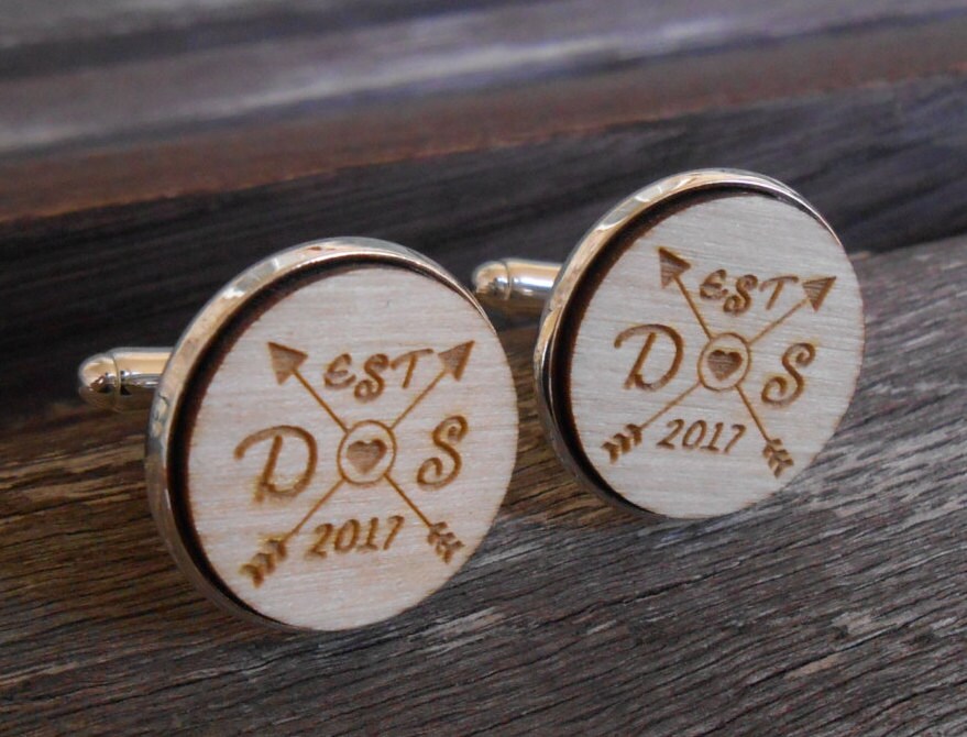 PERSONALIZED Wedding Cufflinks. Wedding Men's Groom Etsy