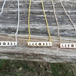 Moon Phases Necklace. CHOOSE YOUR COLOR. Gift For Anniversary, Birthday, Christmas, Gift For Mom. Moon Necklace