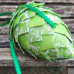 Green Pinecone Ornament. Decoration, Christmas, Gift, Birthday, Anniversary, Gift For Her
