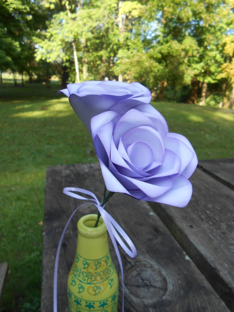 Two Paper Roses. Choose Your Colors. Gift First Anniversary | Etsy