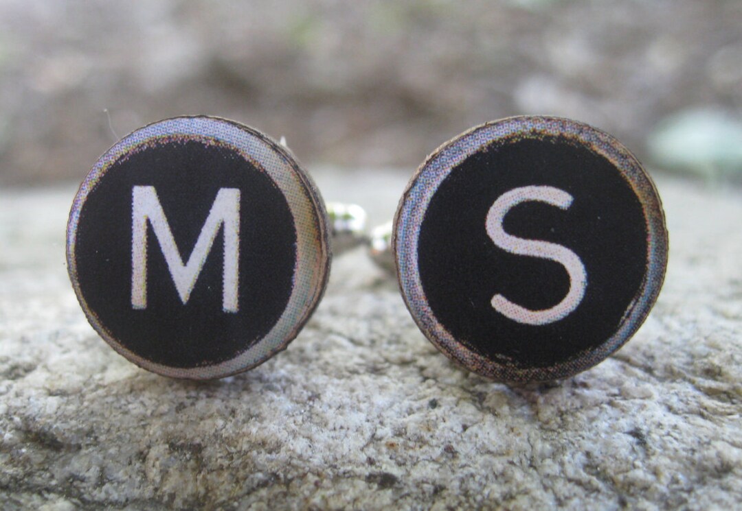 Typewriter KEY Cufflinks CHOOSE Your LETTERS. Wood. Wedding Etsy