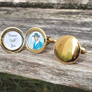 Photo Locket Cufflinks. Wedding, Men, Anniversary, Father's Day, Christmas Gift, Dad, Birthday. Photo Cufflinks