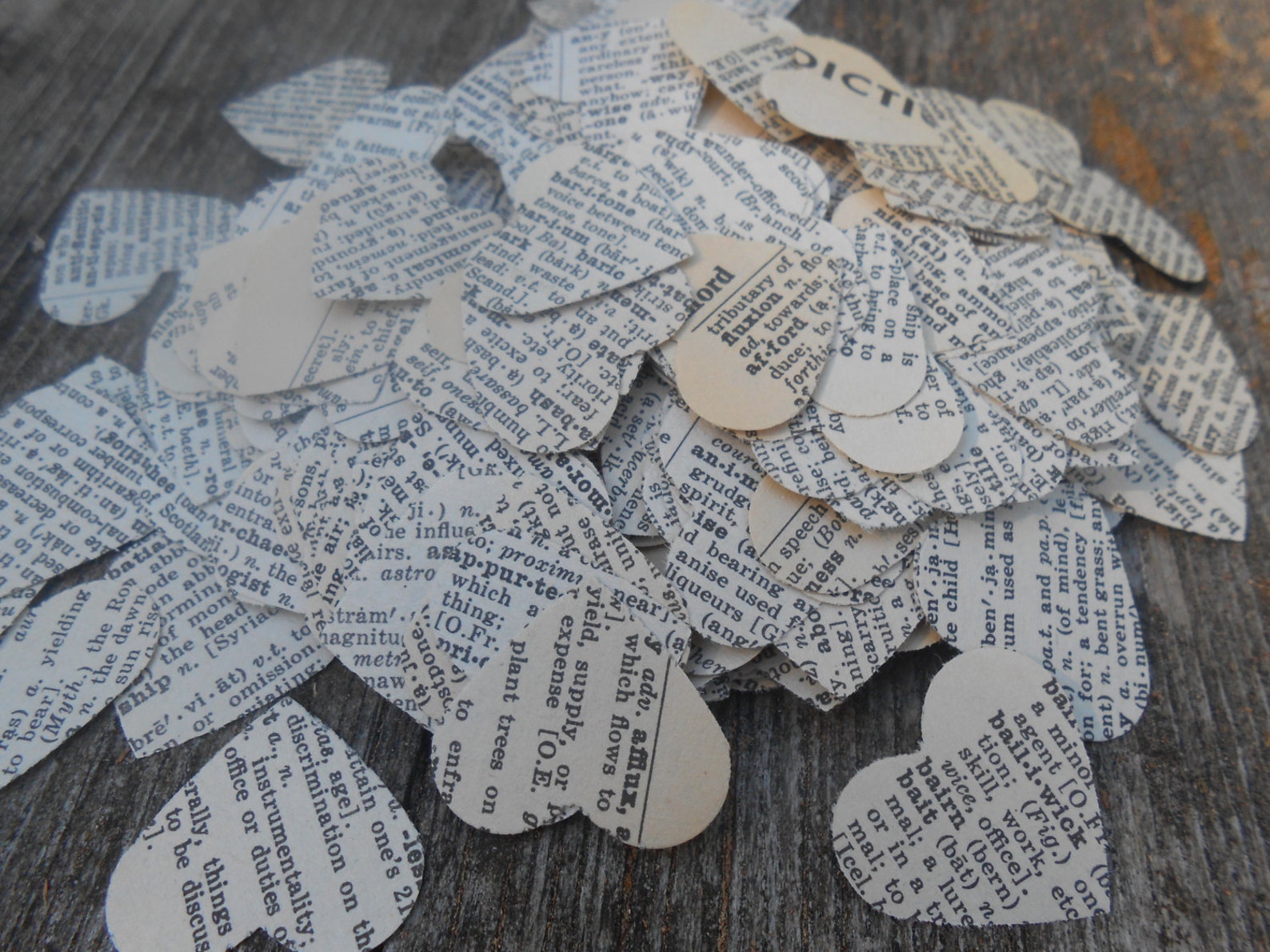 1000 Vintage Dictionary Confetti. Wedding Confetti Party Etsy