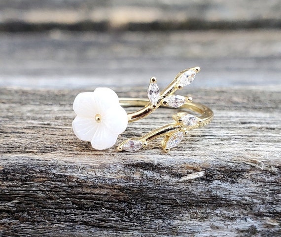 Cherry Blossom Ring. Adjustable. Gift for Birthday Christmas 