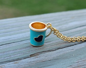 Coffee Cup Necklace. Choose Your Cup! Gift For Mom, Anniversary Gift, Birthday Gift, Alice In Wonderland, Gifts For Women. Teacup Necklace