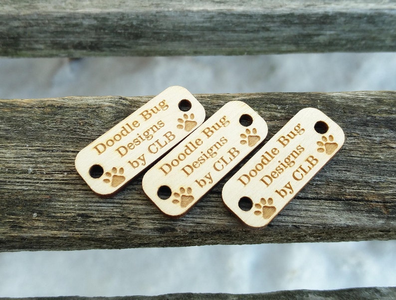 50 YOUR LOGO Tags. Custom Store Tags. Laser Engraved Wood. Custom Orders Welcome. image 9