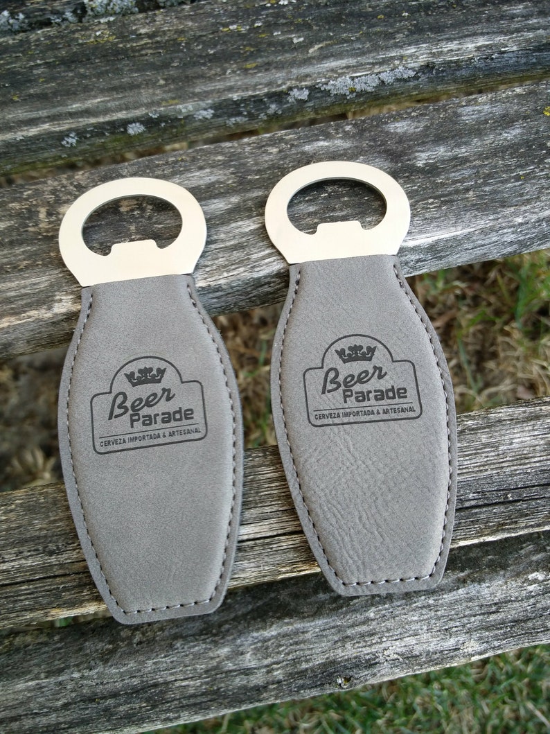 Customized Bottle Opener Leather. Laser Engraved. Wedding Etsy
