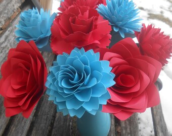 Custom Paper Flower Bouquet. CHOOSE YOUR COLORS. Centerpiece, Wedding Decor, Birthday, Anniversary, Home Decor, Mother's Day, Valentine's.