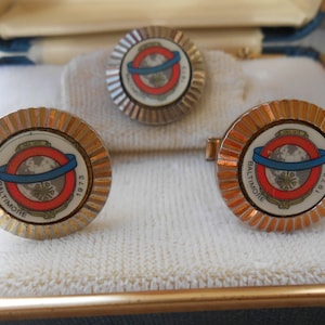 Vintage Baltimore Fire Chief Association manchetknopen en reversspeld. Brandweermancadeau, bruidsjonkers, bruiloft, cadeau vader.