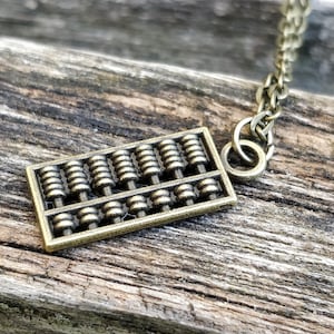 Abacus Necklace. CHOOSE YOUR COLOR. Geek Gift, Anniversary Gift, Birthday Gift.