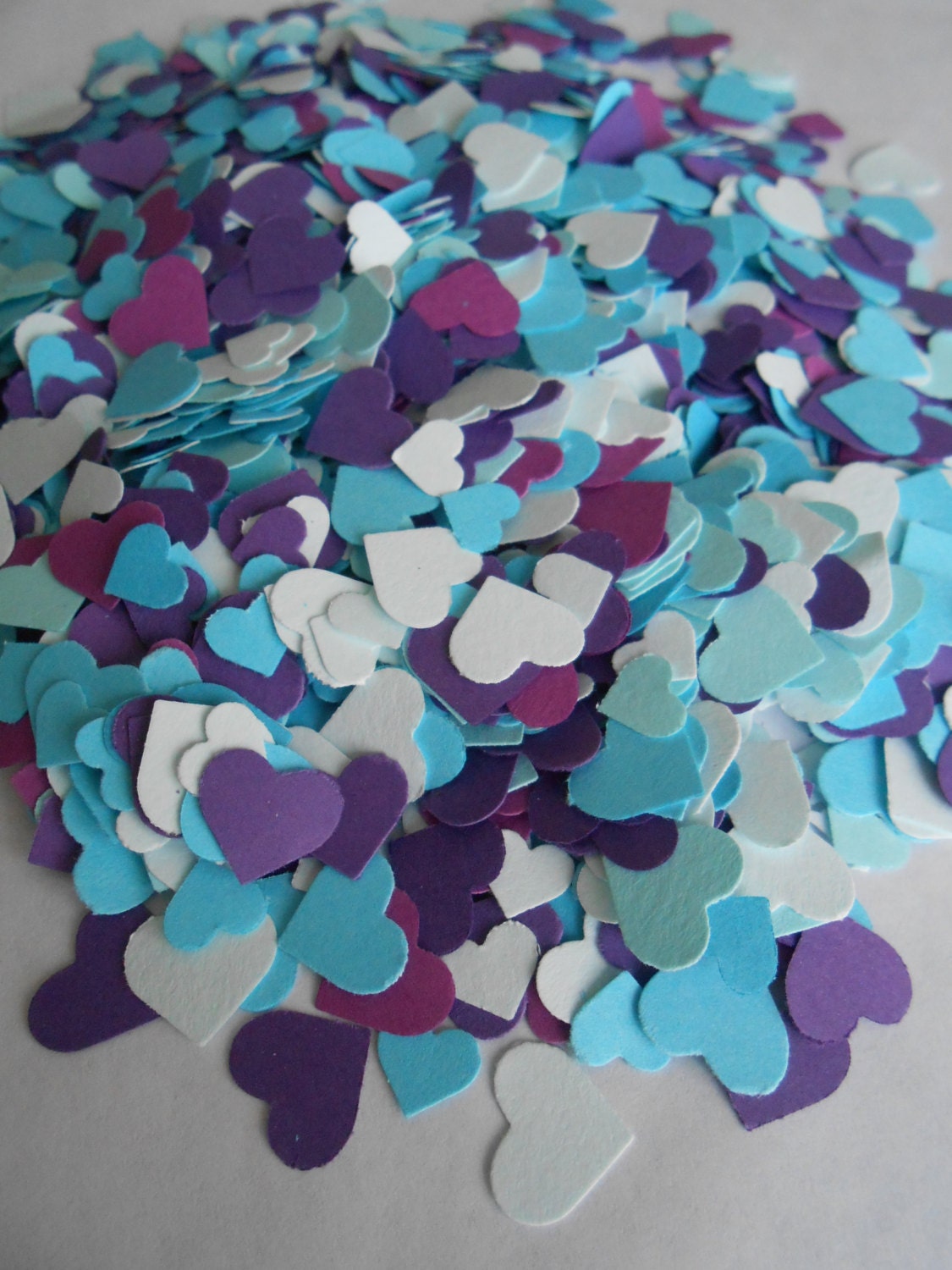 Purple & Turquoise 2000 Mini Confetti Hearts. Weddings Etsy