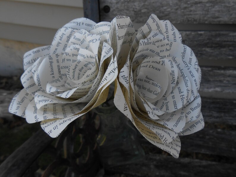 Two Paper Roses. CHOOSE YOUR PAPER First Anniversary Etsy