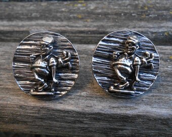 Vintage Golf Cufflinks. Wedding, Men, Groom, Groomsmen, Father's Day Gift, Dad, Christmas, Anniversary
