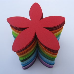 50 Rainbow Flowers, Cardstock. 2 inch. Other Colors And Sizes Available. CUSTOM ORDERS Welcome. ROYGBIV image 3