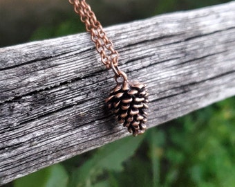 Pinecone Necklace. Gift For Mom, Dad, Kids, Anniversary, Birthday, Christmas. Pinecone Pendant