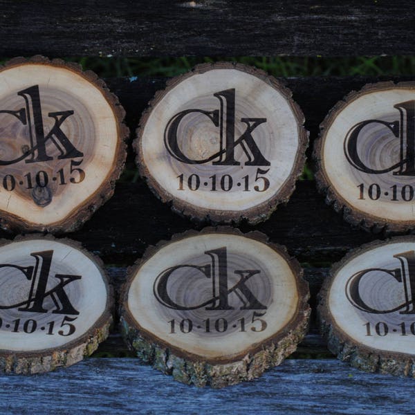 PERSONALIZED Coasters. Groomsmen Gift, Groom, Best Man. Rustic Favor. Custom, Dad, Firefighter