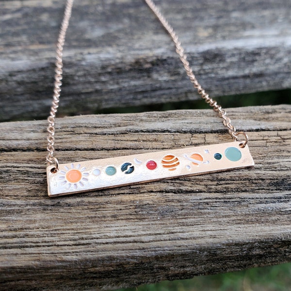 Solar System Necklace. Gift For Anniversary, Birthday, Christmas, Gift For Mom. Planet Necklace