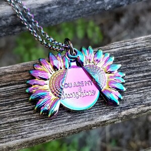 Sunflower Necklace. Sunflower Locket. Gift For Wedding, Bridesmaids, Kids, Anniversary, Birthday, Christmas.