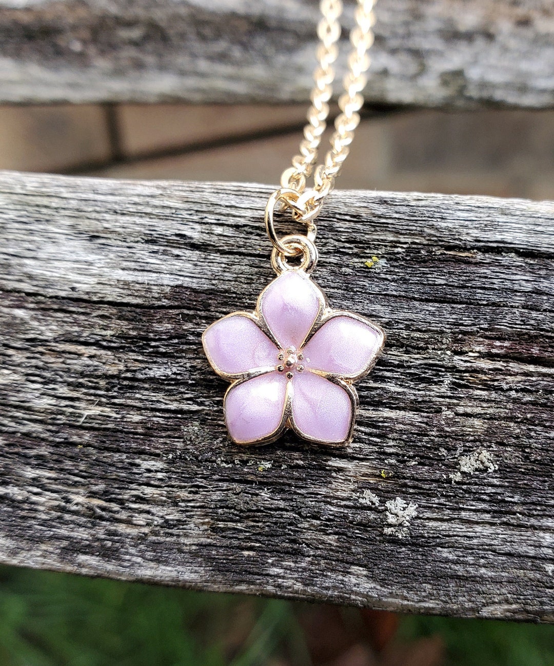 Sakura Necklace. Cherry Blossom Necklace. Gift for Wedding