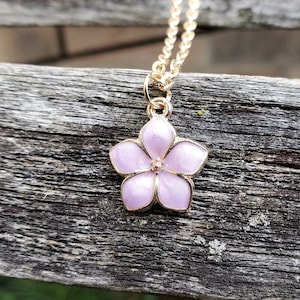 Sakura Necklace. Cherry Blossom Necklace. Gift For Wedding, Bridesmaids, Anniversary, Birthday, Christmas. Japanese