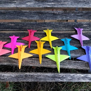 Paper Airplane F-16 Decorations. CHOOSE YOUR COLORS. Wedding Decoration, Party, Birthday, Travel Wedding.