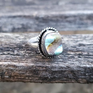 Abalone Ring. Size 7. Gifts For Women, Mom, Anniversary, Birthday, Bridesmaids.