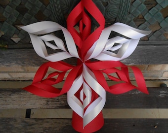 Christmas Tree Topper. CHOOSE YOUR COLORS. Twisted Star, Rustic Decoration, Holiday. Table Decoration.