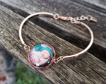 Custom Photo Bracelet.  Personalized Bracelet.  Wedding,  Anniversary, Christmas Gift, Birthday, Custom Bracelet