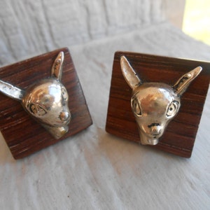 SALE: Vintage Deer Cufflinks, Rustic Wedding, Men&#39;s Christmas Gift, Dad, Groomsmen, Anniversary, Groom, Unique Gift, Gold Tone