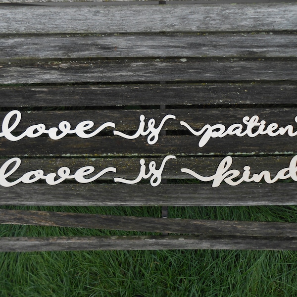 Custom Script Word Sign.  Personalized Wood Sentence Sign, Laser Cut Baltic Birch Wood. Wedding Gift, Home Decoration.