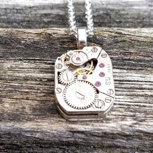 Steampunk Watch Necklace. Unique Gift, Anniversary, Birthday. Vintage Watch.