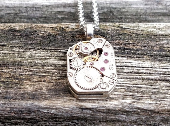 Steampunk Watch Necklace. Unique Gift, Anniversary, Birthday. Vintage Watch.