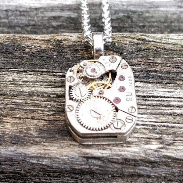 Steampunk Watch Necklace. Unique Gift, Anniversary, Birthday. Vintage Watch.