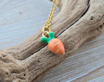 Carrot Necklace. Gift For Women, Mother's Day, Anniversary Gift. Birthday, Holiday Gift. Gifts For Her. Rabbit Necklace