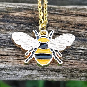 Bee Necklace. Gift For Mom, Anniversary Gift, Birthday, Bumblebee