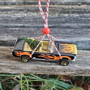 Car & Tree Ornament. 1965 Mustang Ornament. Perfect Gift. Unique, Christmas, Holiday, Anniversary. Kids. Model, Miniature