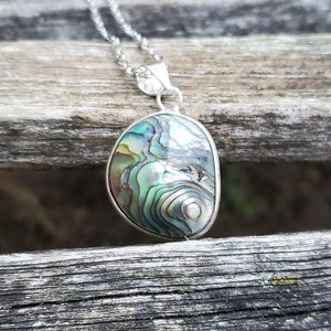 Abalone Necklace. Birthday Gift, Anniversary Gift. Gift For Mom. Abalone Pendant