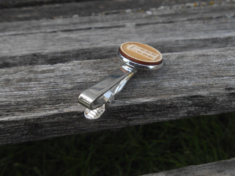 Police Box Tie Clip Steampunk Custom Orders Welcome Groom Wedding Men Tie Tack Groomsmen Gift Laser Engraved Tie Bar Dad