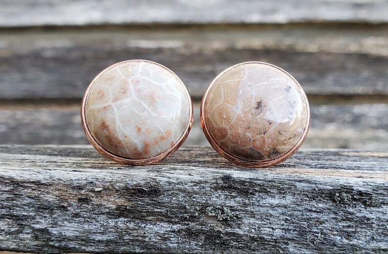 Petoskey Stone Cufflinks Groomsmen Gift Fossilized Coral Christmas Gift Wedding Gift For Dad.