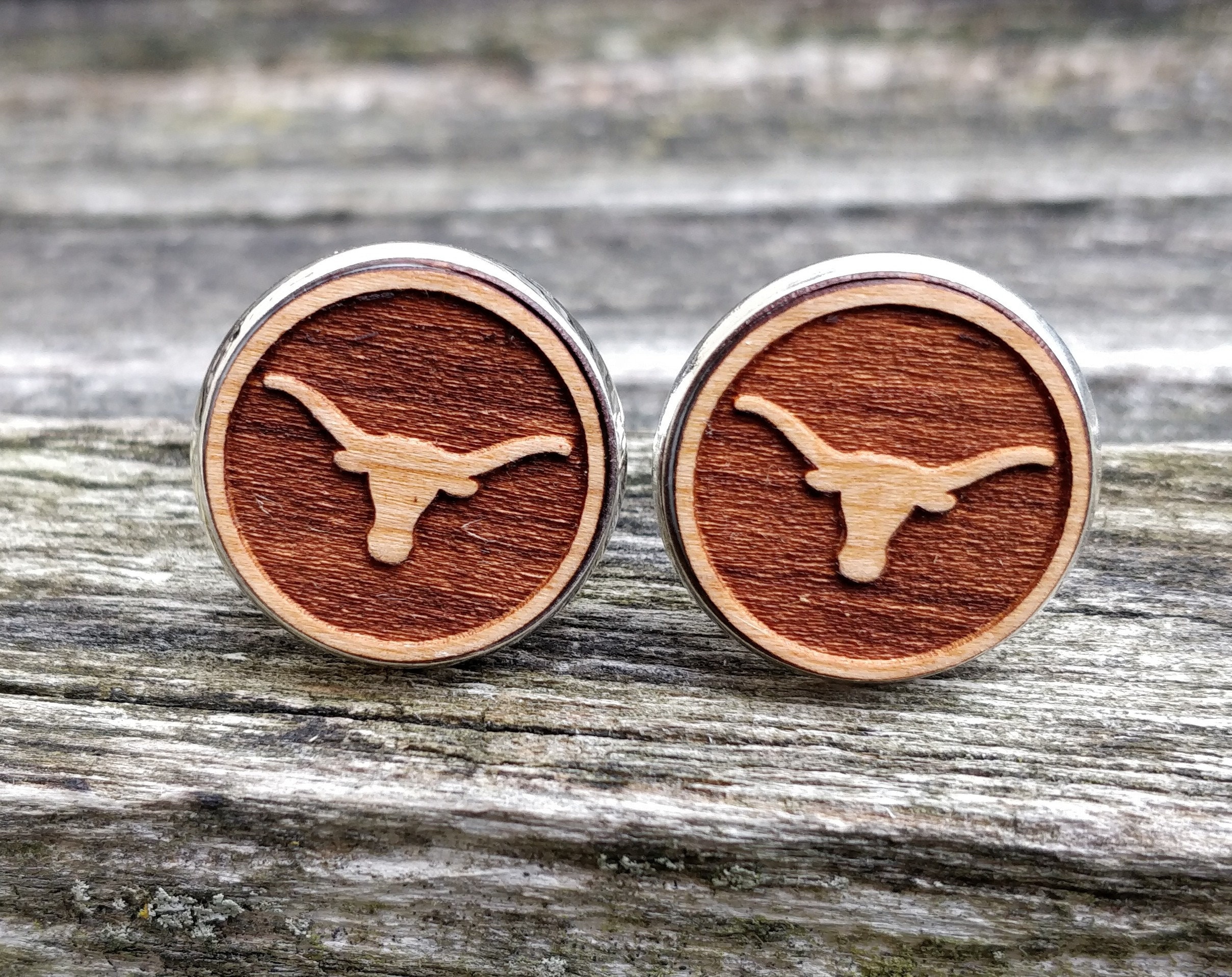 Longhorn Cattle Cufflinks. Anniversary Gifts, Groomsmen Gifts