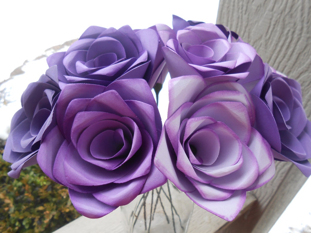 Dozen Paper Roses. CHOOSE YOUR COLORS. Anniversary, Valentine's Day ...