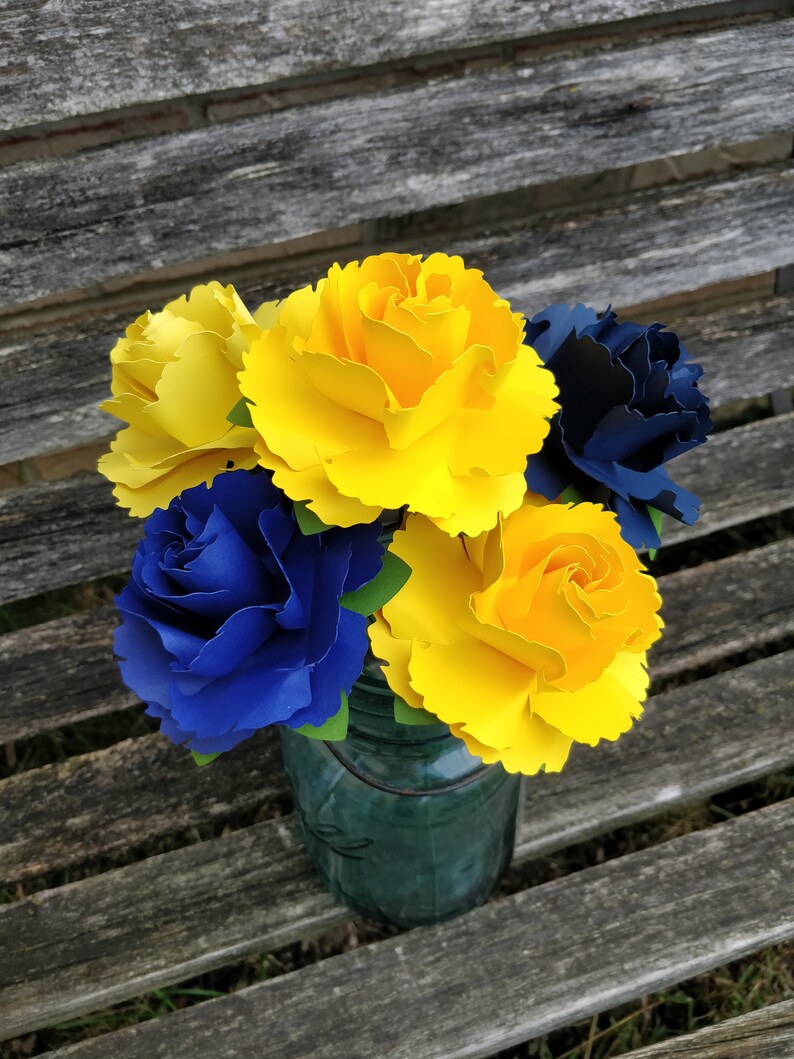 Blue Ombre Wild Roses, Half Dozen. or CHOOSE YOUR COLORS. Centerpiece ...