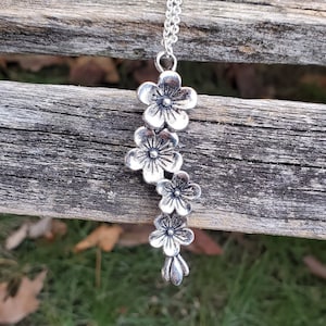 Cherry Blossom Necklace. Sakura Necklace, Gift For Wedding, Bridesmaids, Anniversary, Birthday, Christmas. Japanese