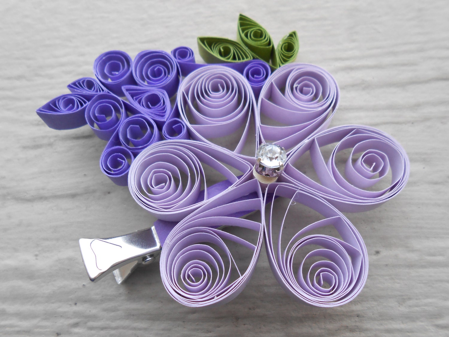 Flower Hair Piece, Quilled Paper. Wedding, Bridal Hair Piece. Paper Flowers. Bride, Bridesmaid, Flower Girl.