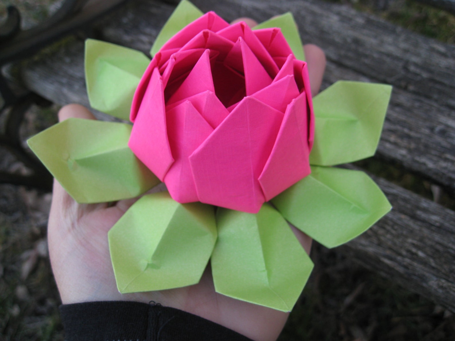 I LOVE YOU Origami Lotus. Unique Valentine Gift Wedding - Etsy