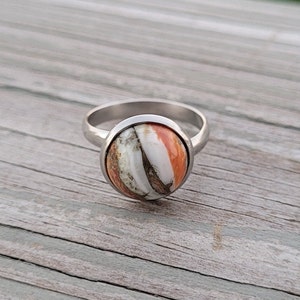 Oyster Turquoise Ring. Adjustable, Stainless Steel. Gifts For Her, Mom Gift, Wedding, Christmas Gift, Anniversary Gift.