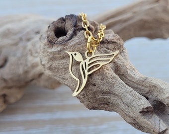 Hummingbird Necklace. Gold Or Silver. Gift For Anniversary, Birthday, Christmas, Gifts For Her.