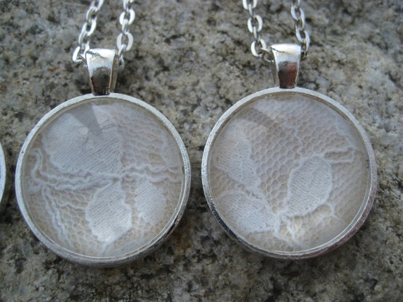 Wedding Dress Lace Locket Necklace 