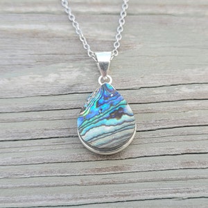 Abalone Necklace. Birthday Gift, Anniversary Gift. Gift For Mom. Abalone Pendant